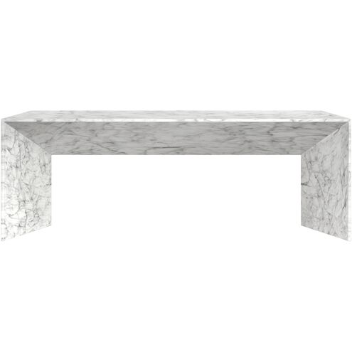 Nomad 52 X 27.5 inch Marble Look / White Outdoor Coffee Table